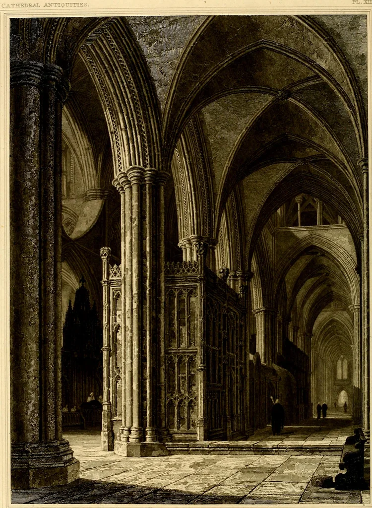 An illustration from Cathedral antiquities, 1814, leaf 159