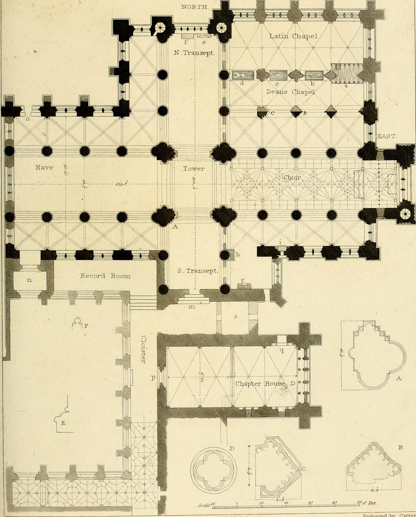 An illustration from Cathedral antiquities, 1814, leaf 406