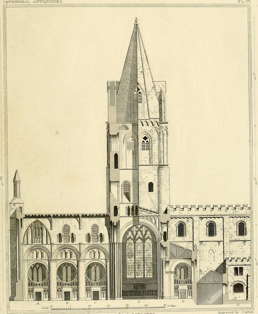 An illustration from Cathedral antiquities, 1814, leaf 420