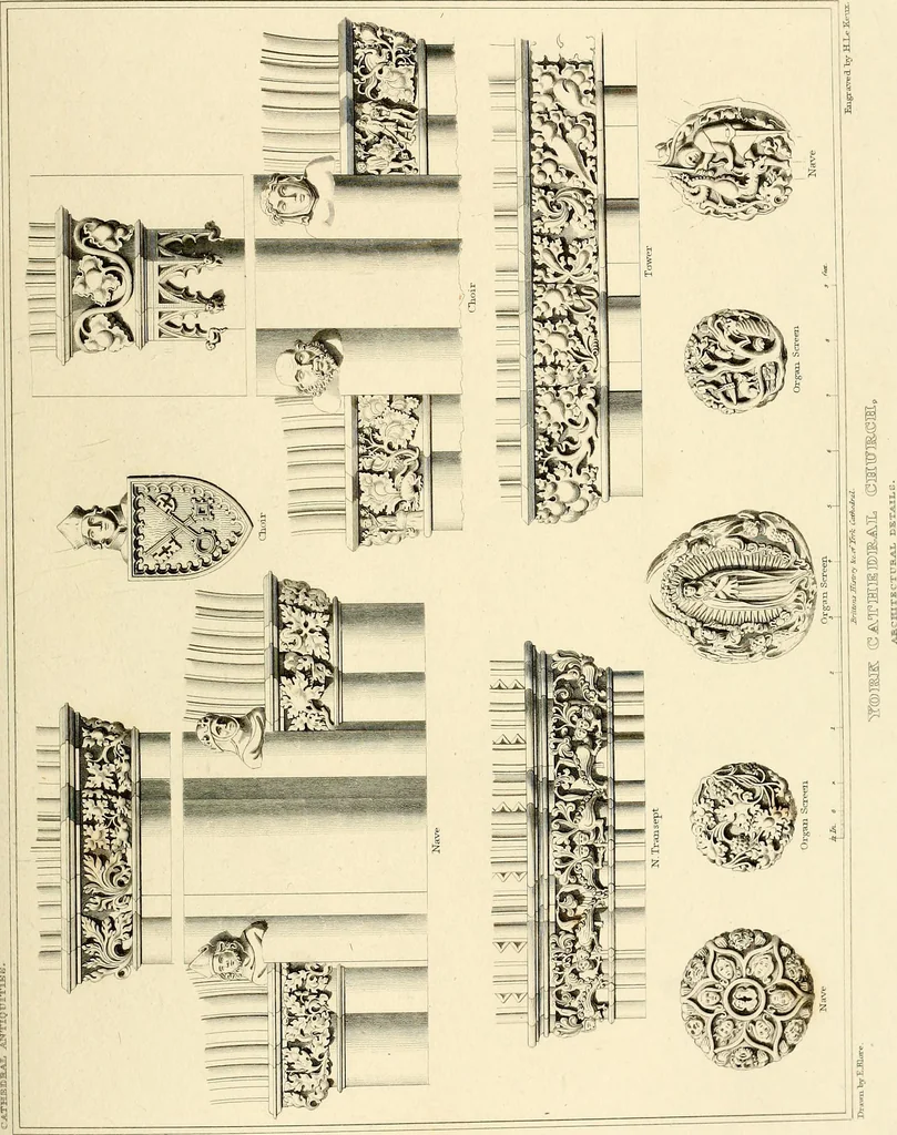 An illustration from Cathedral antiquities, 1814, leaf 342