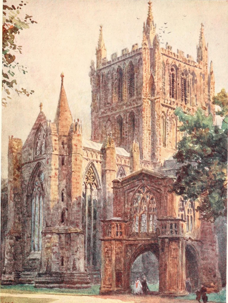 An illustration from Cathedral cities of England, 1905, leaf 242