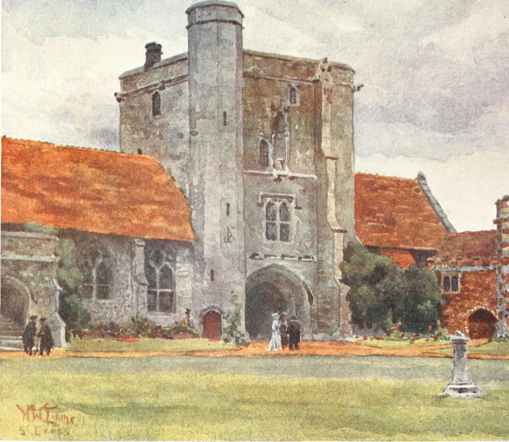 An illustration from Cathedral cities of England, 1905, leaf 424