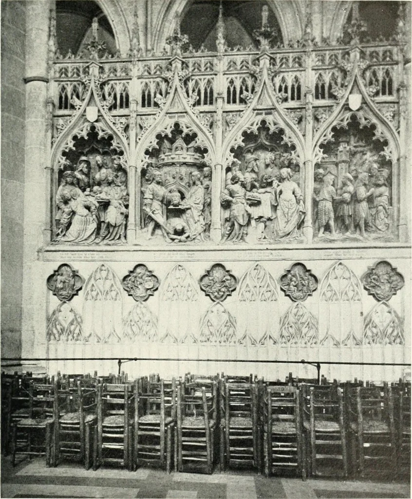 An illustration from Cathedrals and cloisters of the Isle de France, 1910, leaf 142