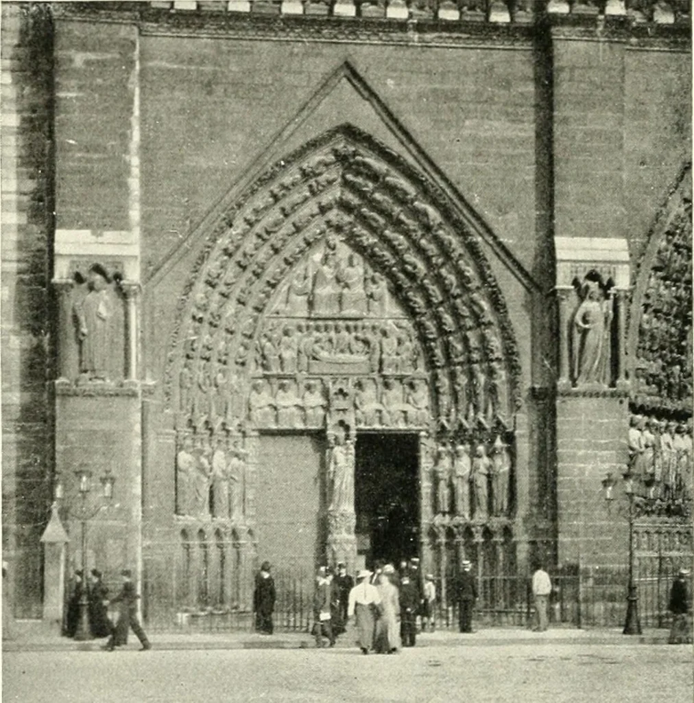An illustration from Cathedrals and cloisters of the Isle de France, 1910, leaf 323