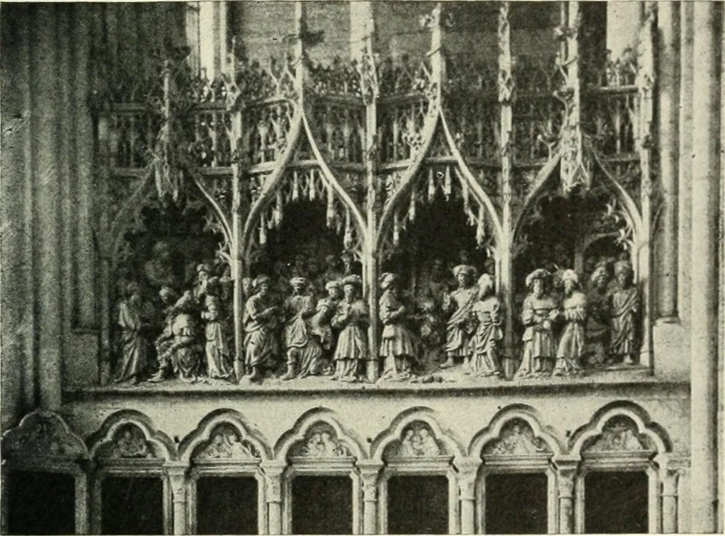 An illustration from Cathedrals and cloisters of the Isle de France, 1910, leaf 208