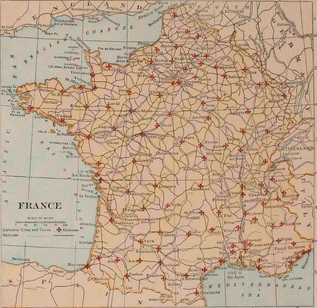 An illustration from Cathedrals and cloisters of the Isle de France, 1910, leaf 485