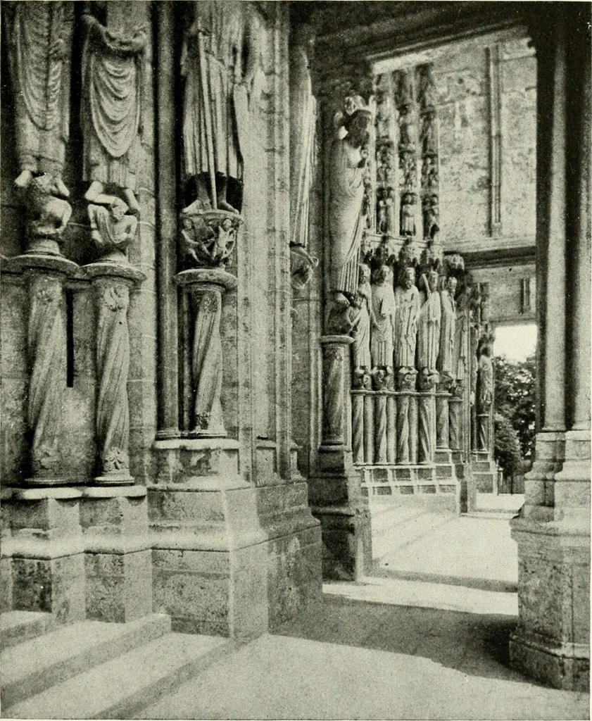 An illustration from Cathedrals and cloisters of the Isle de France : including Bourges, Troyes, Reims and Rouen, 1910, leaf 122