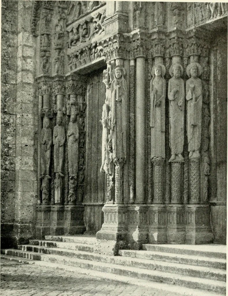 An illustration from Cathedrals and cloisters of the Isle de France : including Bourges, Troyes, Reims and Rouen, 1910, leaf 148