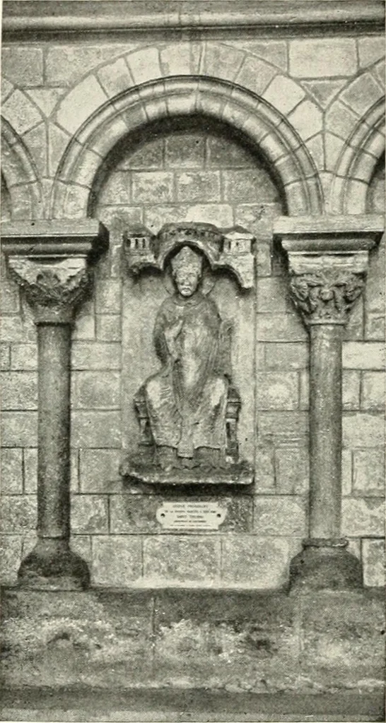 An illustration from Cathedrals and cloisters of the Isle de France : including Bourges, Troyes, Reims and Rouen, 1910, leaf 163