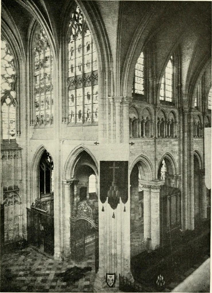 An illustration from Cathedrals and cloisters of the Isle de France : including Bourges, Troyes, Reims and Rouen, 1910, leaf 166