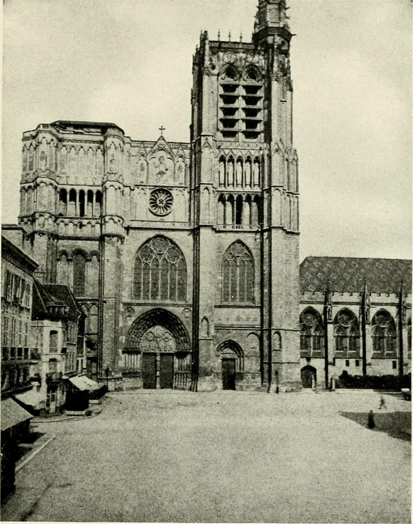 An illustration from Cathedrals and cloisters of the Isle de France : including Bourges, Troyes, Reims and Rouen, 1910, leaf 190