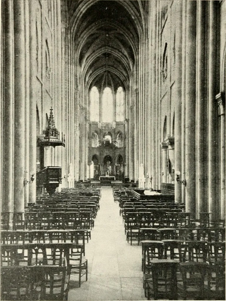 An illustration from Cathedrals and cloisters of the Isle de France : including Bourges, Troyes, Reims and Rouen, 1910, leaf 195