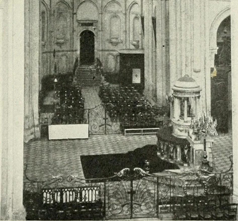 An illustration from Cathedrals and cloisters of the Isle de France : including Bourges, Troyes, Reims and Rouen, 1910, leaf 224