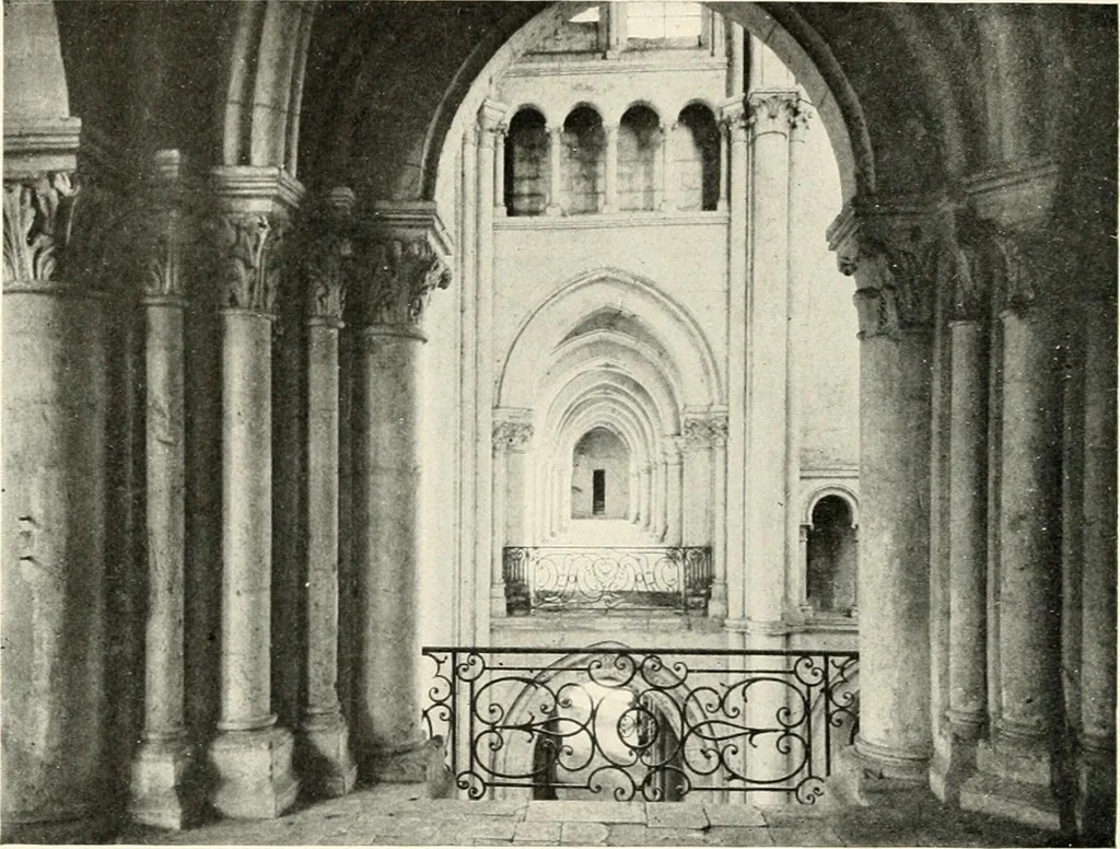 An illustration from Cathedrals and cloisters of the Isle de France : including Bourges, Troyes, Reims and Rouen, 1910, leaf 227