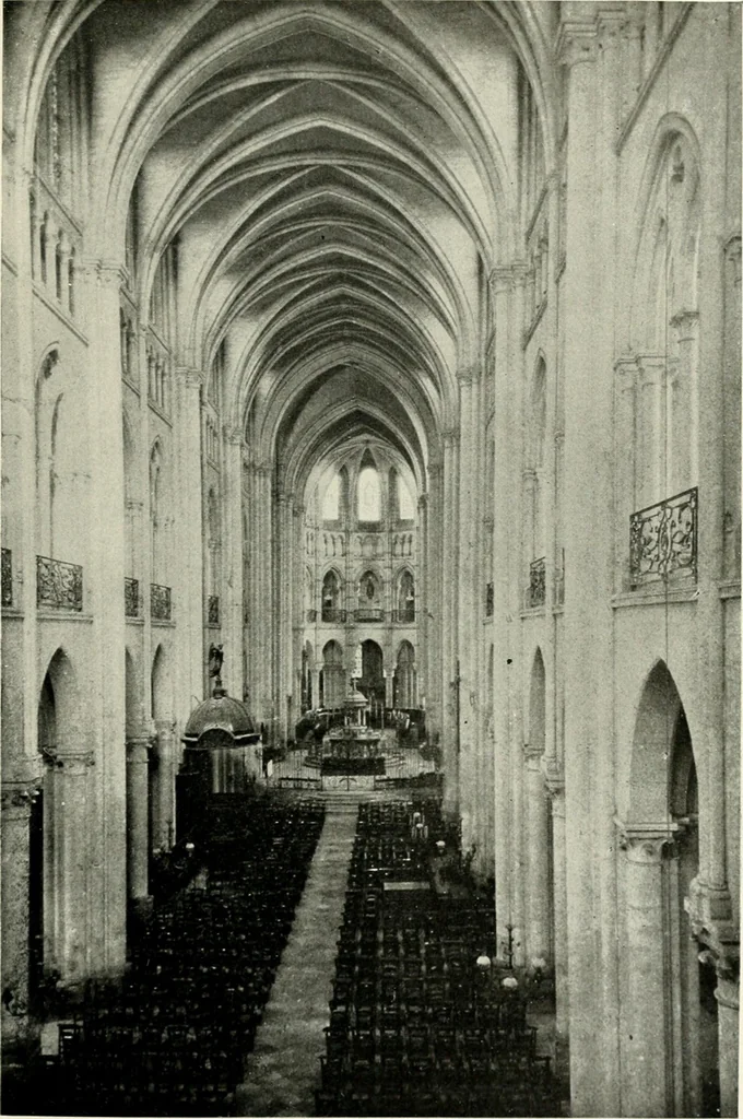 An illustration from Cathedrals and cloisters of the Isle de France : including Bourges, Troyes, Reims and Rouen, 1910, leaf 228