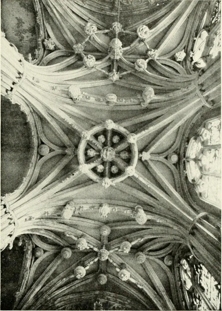 An illustration from Cathedrals and cloisters of the Isle de France : including Bourges, Troyes, Reims and Rouen, 1910, leaf 232