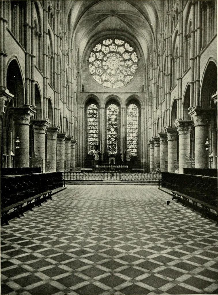 An illustration from Cathedrals and cloisters of the Isle de France : including Bourges, Troyes, Reims and Rouen, 1910, leaf 254