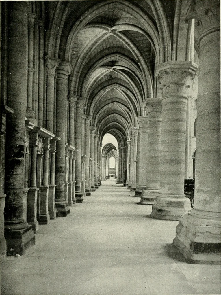 An illustration from Cathedrals and cloisters of the Isle de France : including Bourges, Troyes, Reims and Rouen, 1910, leaf 284