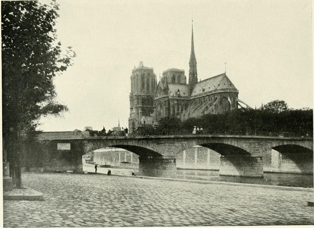 An illustration from Cathedrals and cloisters of the Isle de France : including Bourges, Troyes, Reims and Rouen, 1910, leaf 298