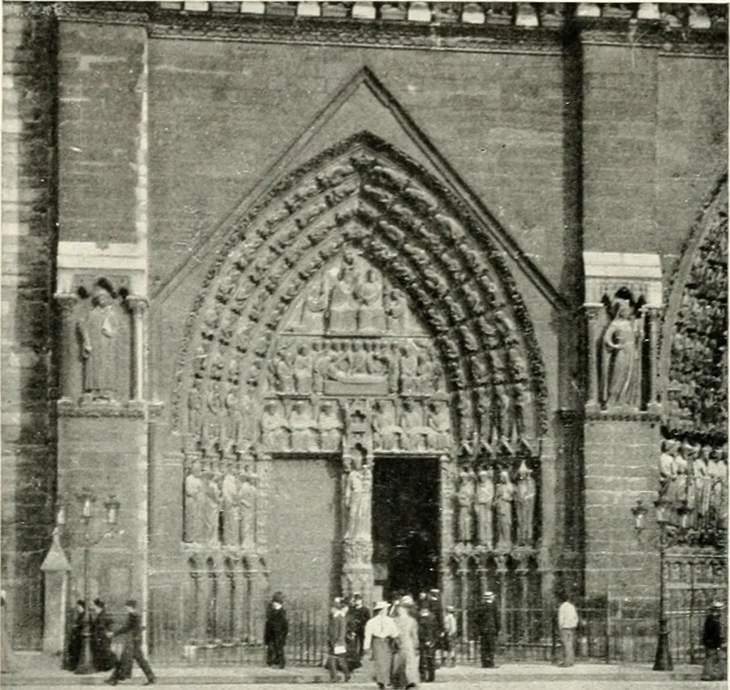 An illustration from Cathedrals and cloisters of the Isle de France : including Bourges, Troyes, Reims and Rouen, 1910, leaf 323