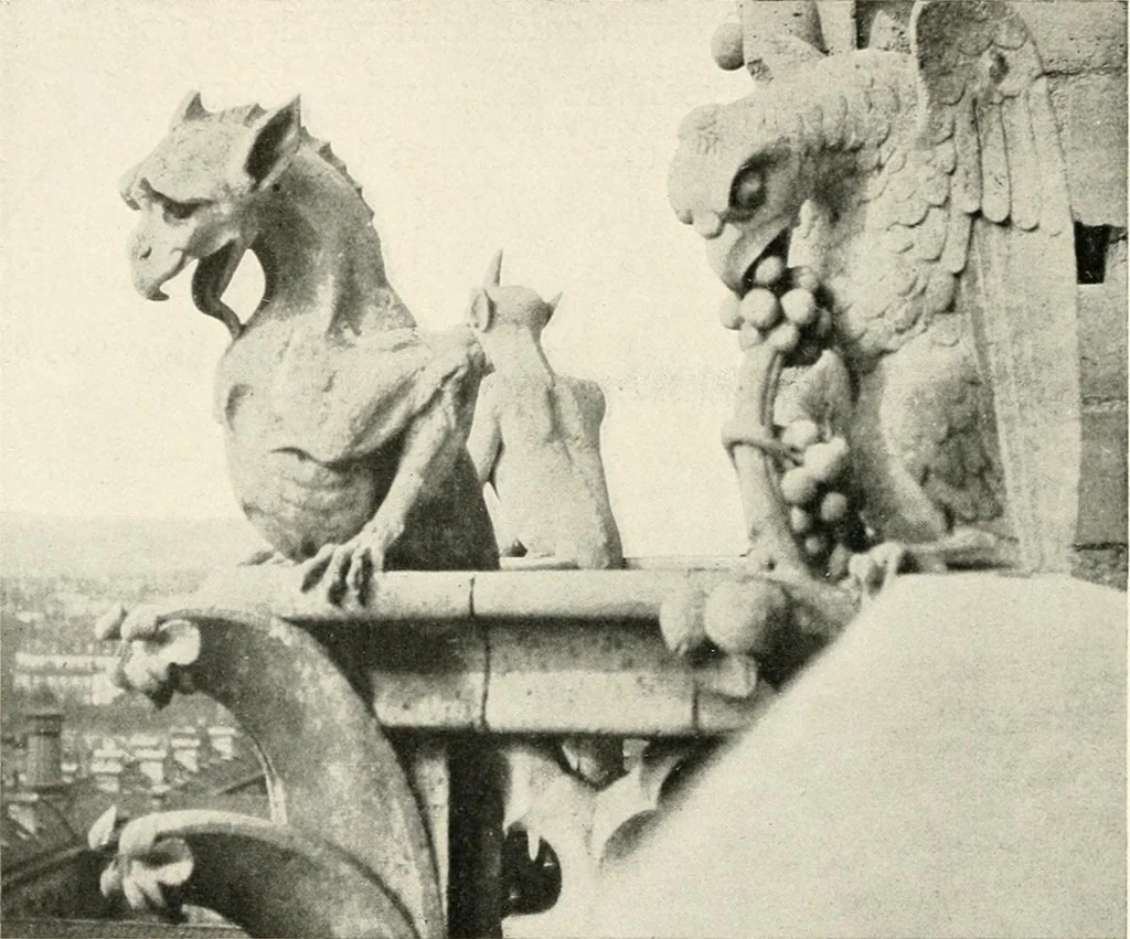An illustration from Cathedrals and cloisters of the Isle de France : including Bourges, Troyes, Reims and Rouen, 1910, leaf 349
