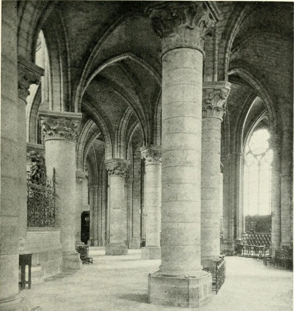An illustration from Cathedrals and cloisters of the Isle de France : including Bourges, Troyes, Reims and Rouen, 1910, leaf 356