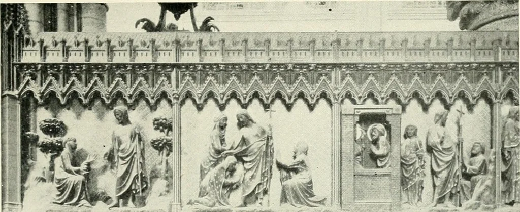 An illustration from Cathedrals and cloisters of the Isle de France : including Bourges, Troyes, Reims and Rouen, 1910, leaf 364
