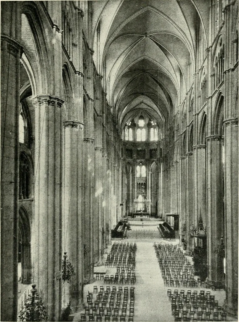 An illustration from Cathedrals and cloisters of the Isle de France : including Bourges, Troyes, Reims and Rouen, 1910, leaf 388