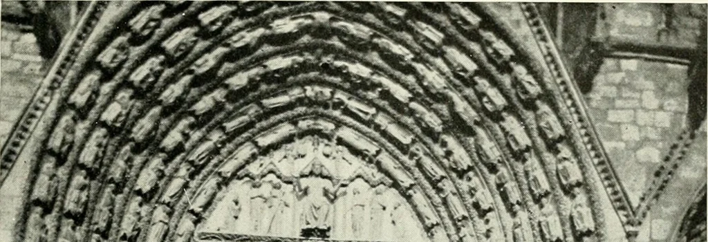 An illustration from Cathedrals and cloisters of the Isle de France : including Bourges, Troyes, Reims and Rouen, 1910, leaf 396
