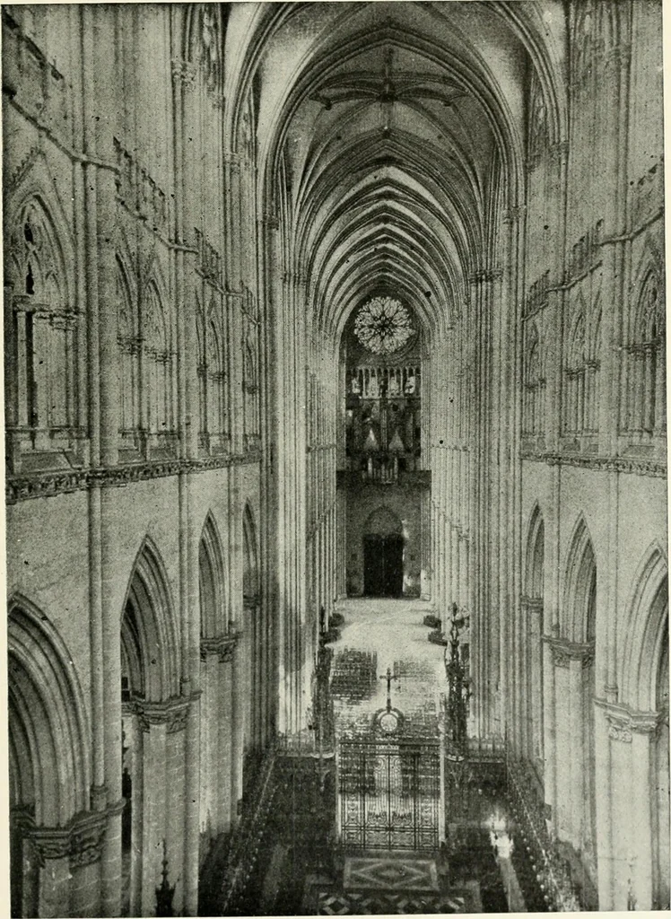 An illustration from Cathedrals and cloisters of the Isle de France : including Bourges, Troyes, Reims and Rouen, 1910, leaf 42