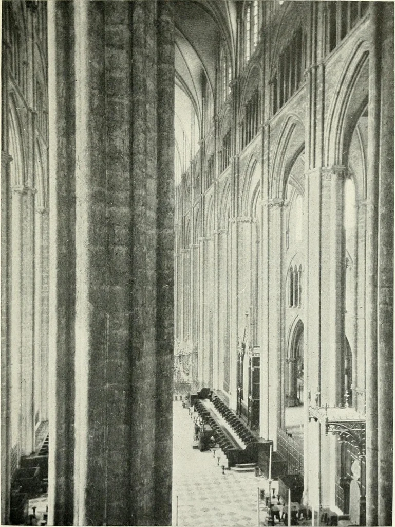 An illustration from Cathedrals and cloisters of the Isle de France : including Bourges, Troyes, Reims and Rouen, 1910, leaf 424
