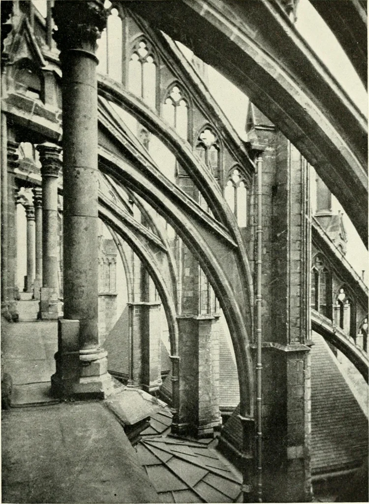 An illustration from Cathedrals and cloisters of the Isle de France : including Bourges, Troyes, Reims and Rouen, 1910, leaf 46