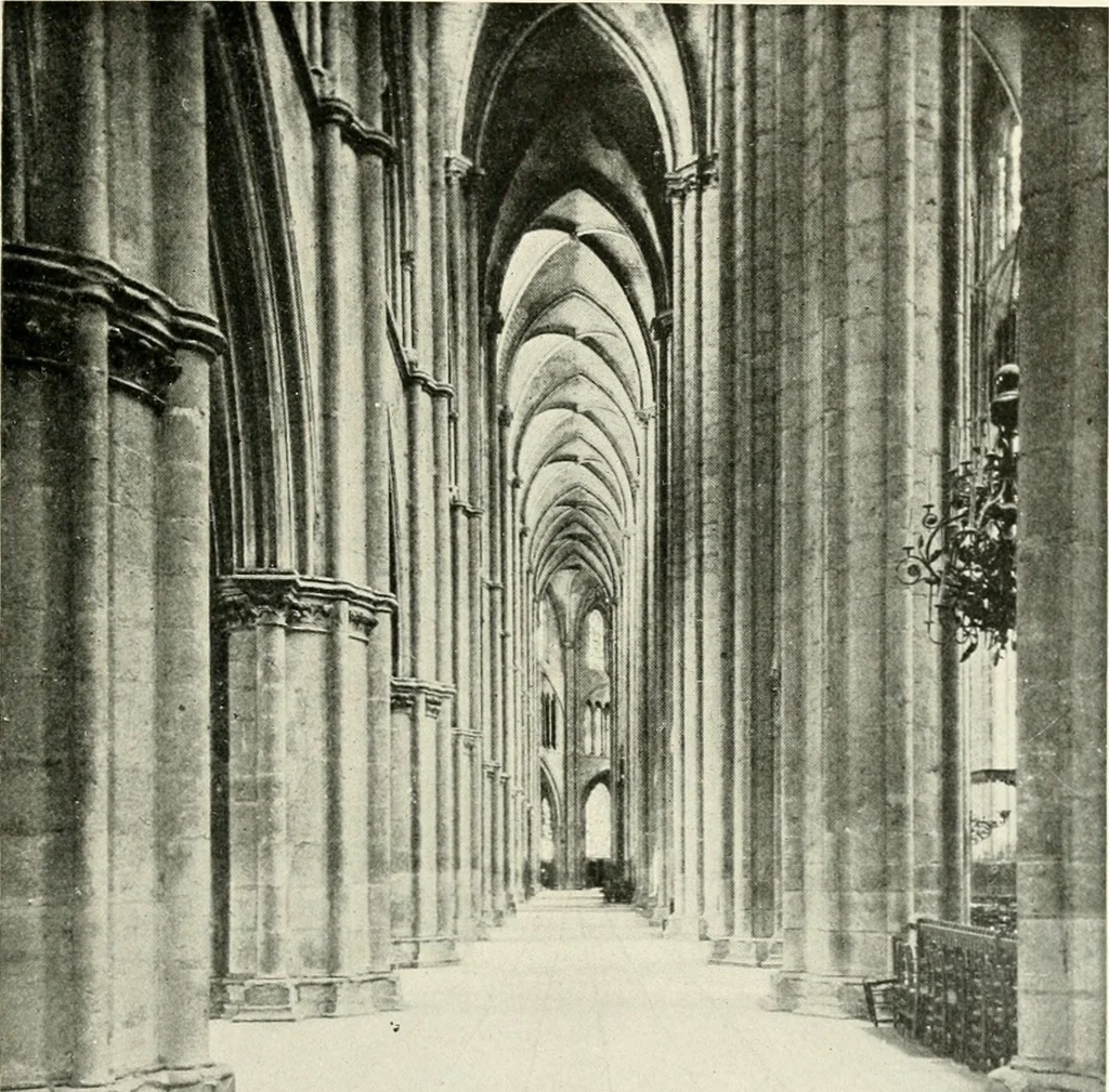 An illustration from Cathedrals and cloisters of the Isle de France : including Bourges, Troyes, Reims and Rouen, 1910, leaf 52