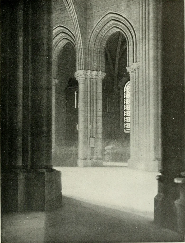 An illustration from Cathedrals and cloisters of the Isle de France : including Bourges, Troyes, Reims and Rouen, 1910, leaf 58