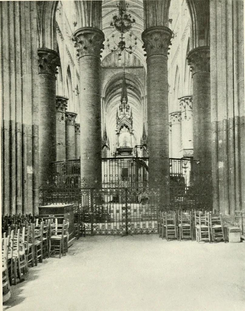 An illustration from Cathedrals and cloisters of the Isle de France : including Bourges, Troyes, Reims and Rouen, 1910, leaf 72