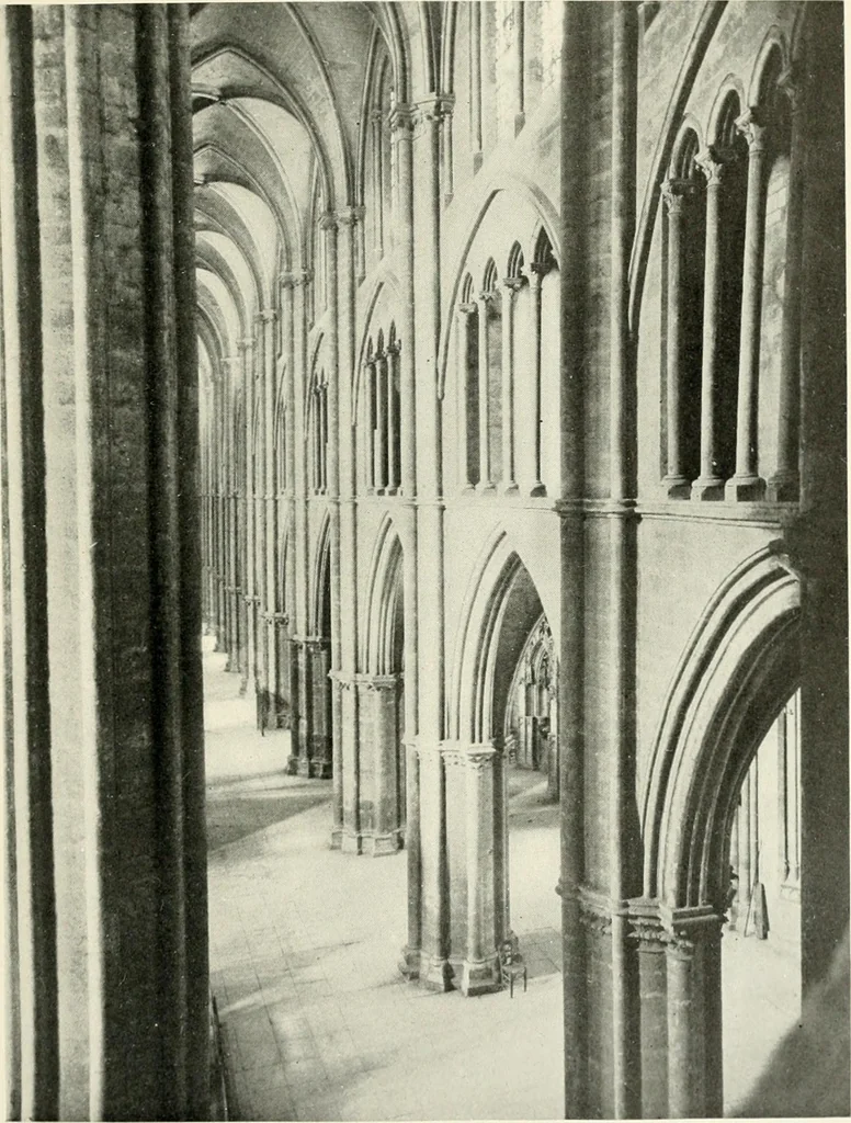 An illustration from Cathedrals and cloisters of the Isle de France : including Bourges, Troyes, Reims and Rouen, 1910, leaf 76