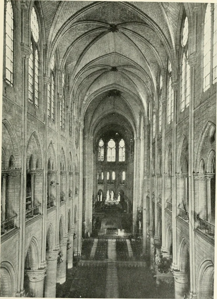 An illustration from Cathedrals and cloisters of the Isle de France : including Bourges, Troyes, Reims and Rouen, 1910, leaf 84