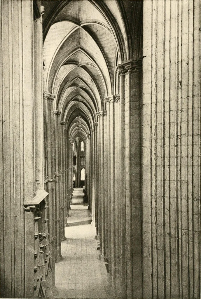 An illustration from Cathedrals and cloisters of the Isle de France : including Bourges, Troyes, Reims and Rouen, 1910, leaf 9