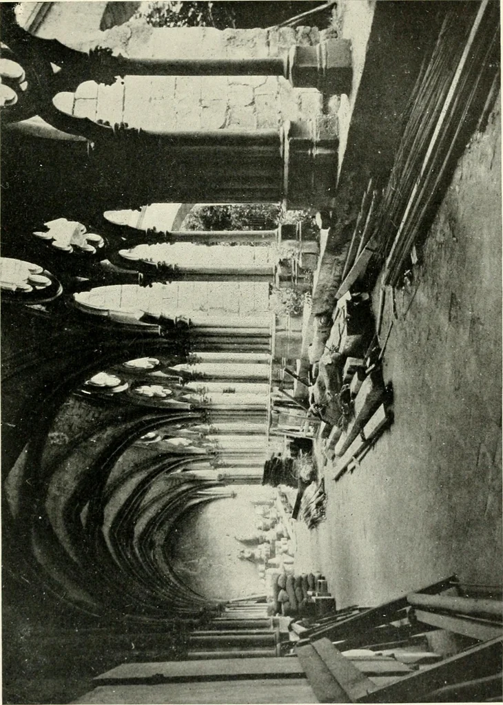 An illustration from Cathedrals and cloisters of the Isle de France : including Bourges, Troyes, Reims and Rouen, 1910, leaf 94