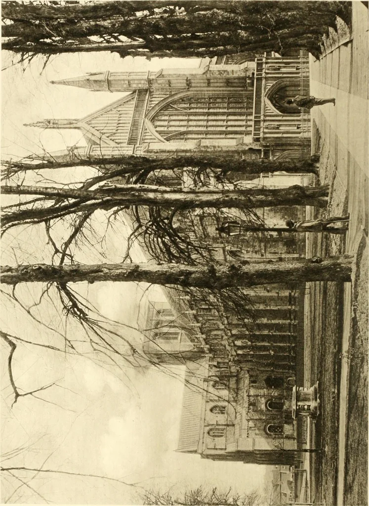 An illustration from The Cathedrals of England and Wales : their history, architecture, and associations ; with a series of Rembrandt plates and many illustrations in the text, 1906, leaf 103