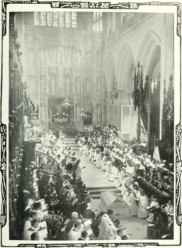 An illustration from The Cathedrals of England and Wales : their history, architecture, and associations ; with a series of Rembrandt plates and many illustrations in the text, 1906, leaf 106