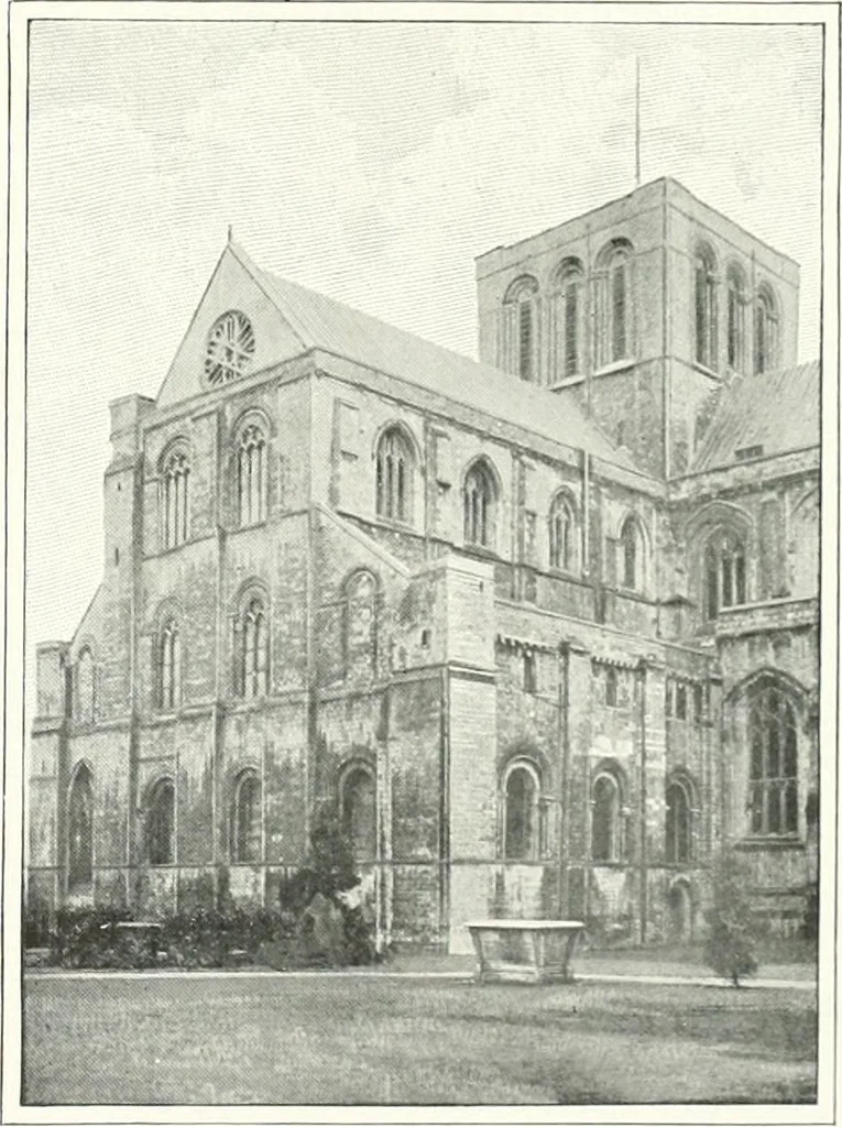 An illustration from The Cathedrals of England and Wales : their history, architecture, and associations ; with a series of Rembrandt plates and many illustrations in the text, 1906, leaf 108