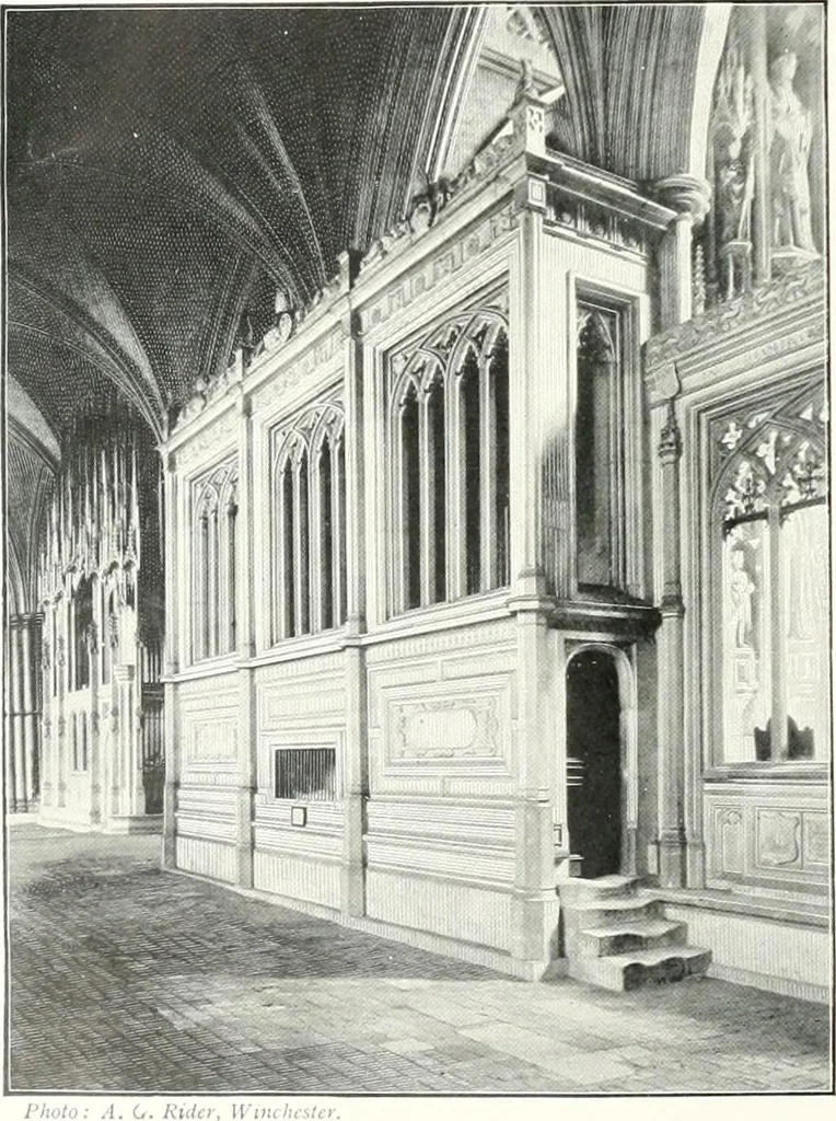 An illustration from The Cathedrals of England and Wales : their history, architecture, and associations ; with a series of Rembrandt plates and many illustrations in the text, 1906, leaf 115