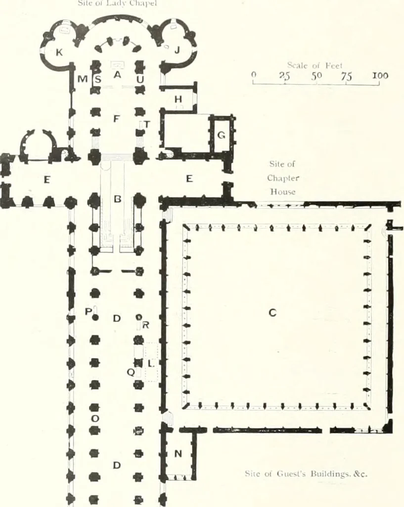 An illustration from The Cathedrals of England and Wales : their history, architecture, and associations ; with a series of Rembrandt plates and many illustrations in the text, 1906, leaf 125