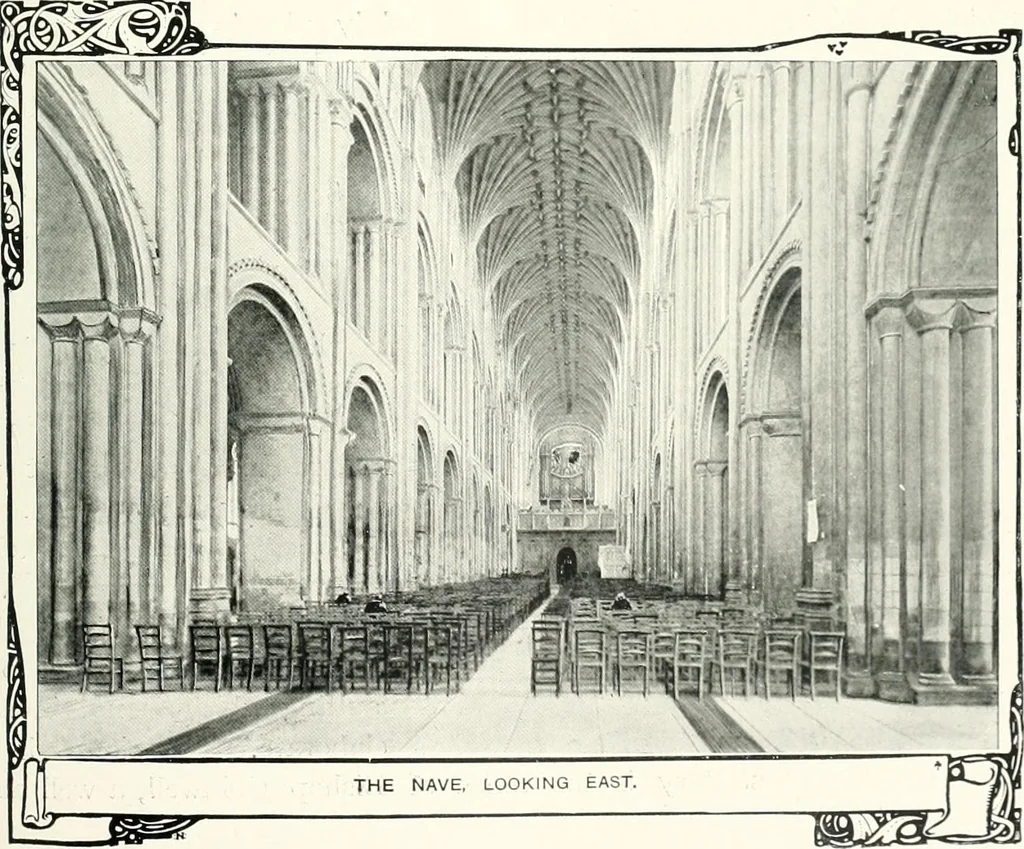 An illustration from The Cathedrals of England and Wales : their history, architecture, and associations ; with a series of Rembrandt plates and many illustrations in the text, 1906, leaf 128