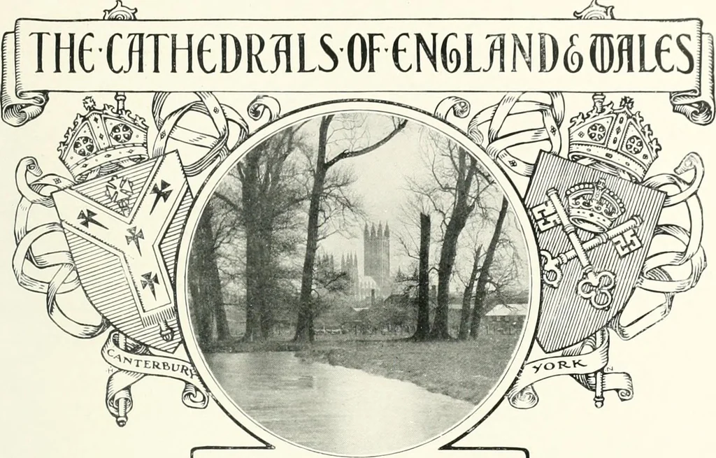 An illustration from The Cathedrals of England and Wales : their history, architecture, and associations ; with a series of Rembrandt plates and many illustrations in the text, 1906, leaf 14