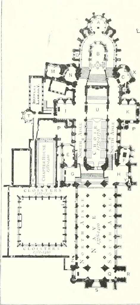 An illustration from The Cathedrals of England and Wales : their history, architecture, and associations ; with a series of Rembrandt plates and many illustrations in the text, 1906, leaf 15