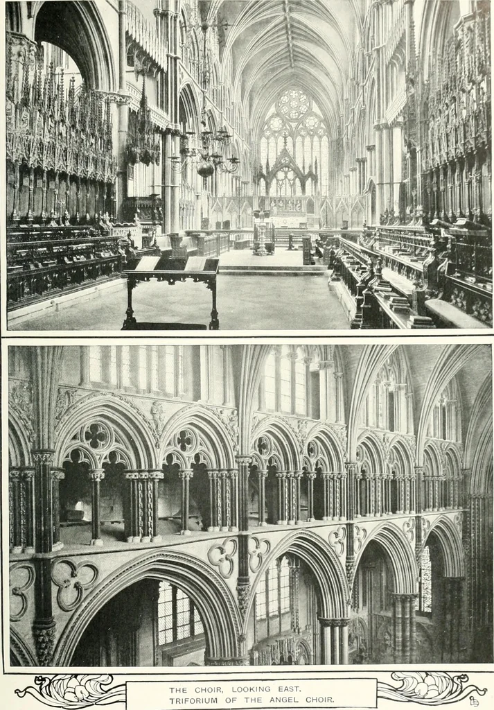 An illustration from The Cathedrals of England and Wales : their history, architecture, and associations ; with a series of Rembrandt plates and many illustrations in the text, 1906, leaf 154