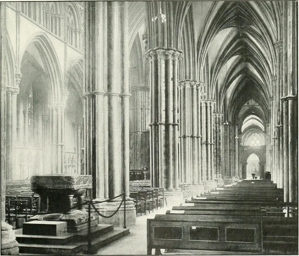 An illustration from The Cathedrals of England and Wales : their history, architecture, and associations ; with a series of Rembrandt plates and many illustrations in the text, 1906, leaf 156