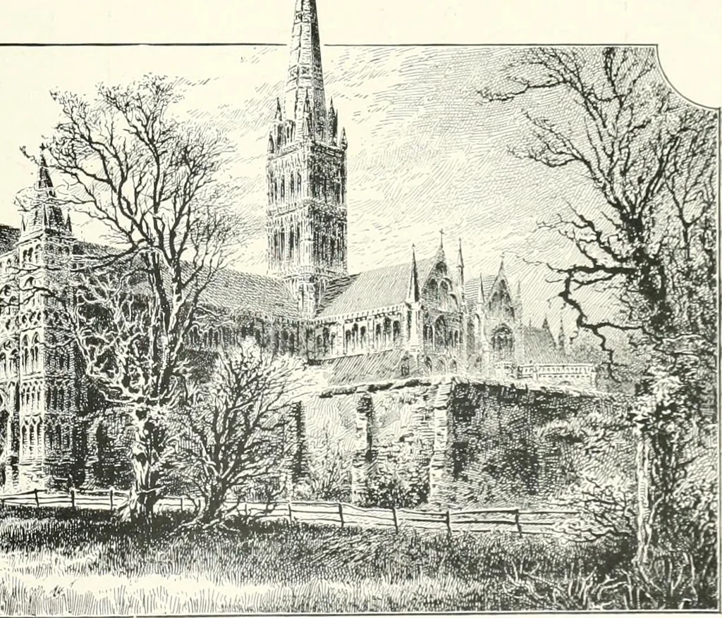 An illustration from The Cathedrals of England and Wales : their history, architecture, and associations ; with a series of Rembrandt plates and many illustrations in the text, 1906, leaf 162